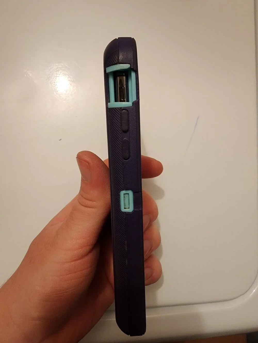 Apple iPhone X/XS Rugged (Otterbox-LIKE) Purple and Teal Phone Case